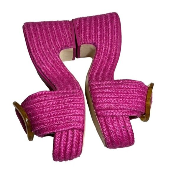 Cult Gaia Cleia Platform Sandal in Qajar Rose, Size: 7 - Picture 4 of 11